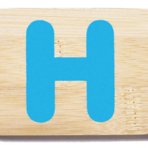 Everearth Name Train Bamboo Letter H Uppercase
