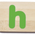 Everearth Name Train Bamboo Letter H Lowercase