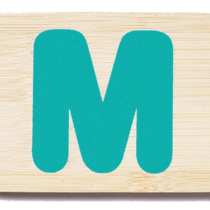 Everearth Name Train Bamboo Letter M Uppercase