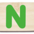 Everearth Name Train Bamboo Letter N Uppercase