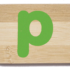 Everearth Name Train Bamboo Letter P Lowercase