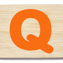 Everearth Name Train Bamboo Letter Q Uppercase