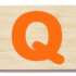 Everearth Name Train Bamboo Letter Q Uppercase