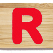 Everearth Name Train Bamboo Letter R Uppercase