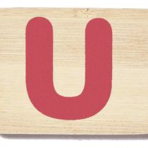 Everearth Name Train Bamboo Letter U Uppercase