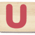 Everearth Name Train Bamboo Letter U Uppercase