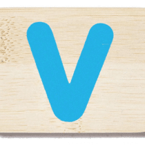 Everearth Name Train Bamboo Letter V Uppercase