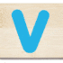 Everearth Name Train Bamboo Letter V Uppercase
