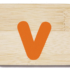 Everearth Name Train Bamboo Letter V Lowercase