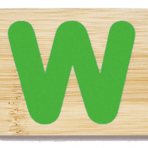 Everearth Name Train Bamboo Letter W Uppercase