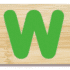 Everearth Name Train Bamboo Letter W Uppercase